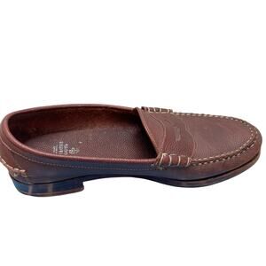 Brooks Brothers Pebbled Leather Penny Loafers Men's Size 10.5D Brown Slip On